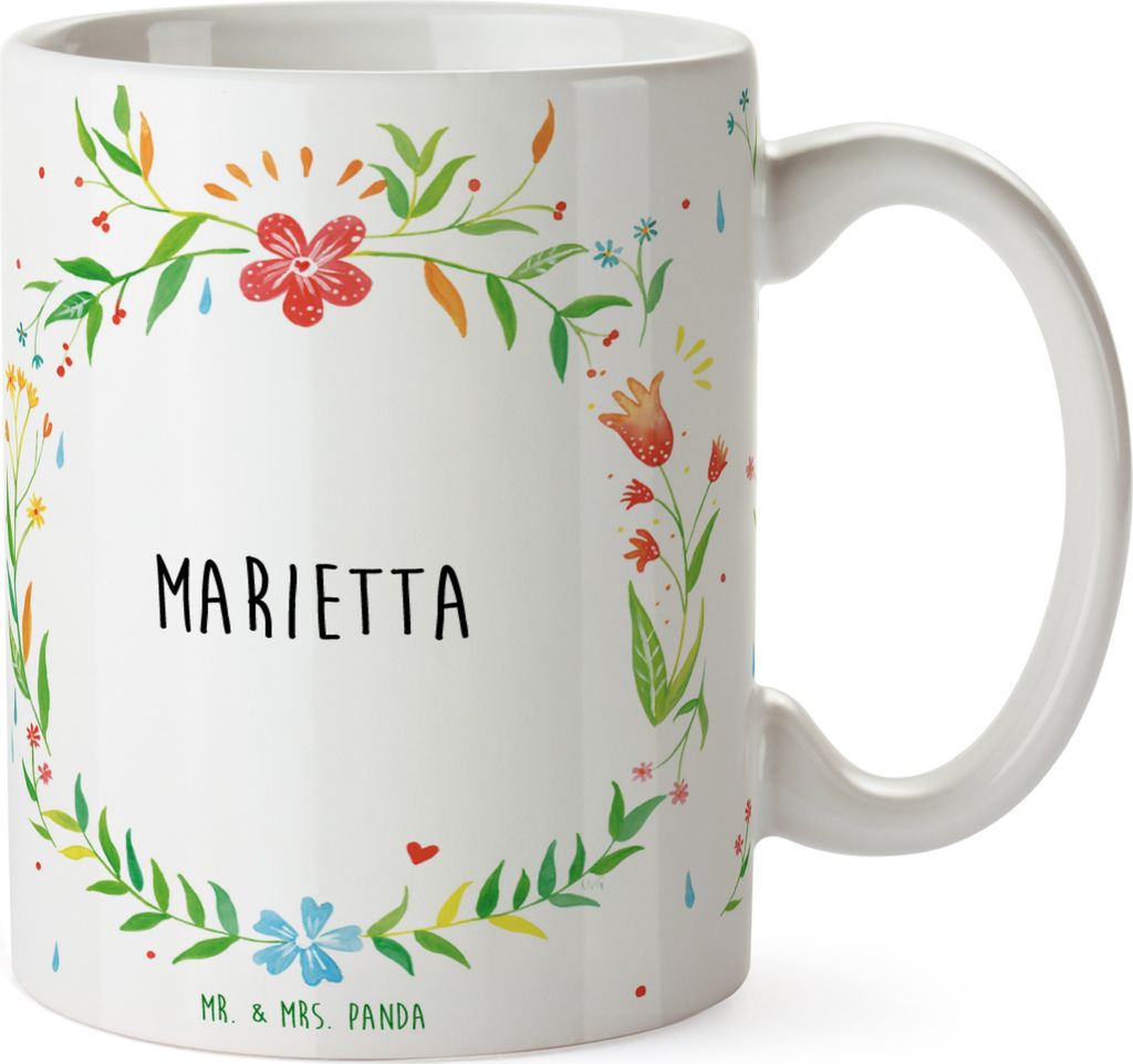 Mr. & Mrs. Panda Becher Marietta - Geschenk, Kaffeepott, Tasse, schöne, Kaffeetasse, Kaffeebecher