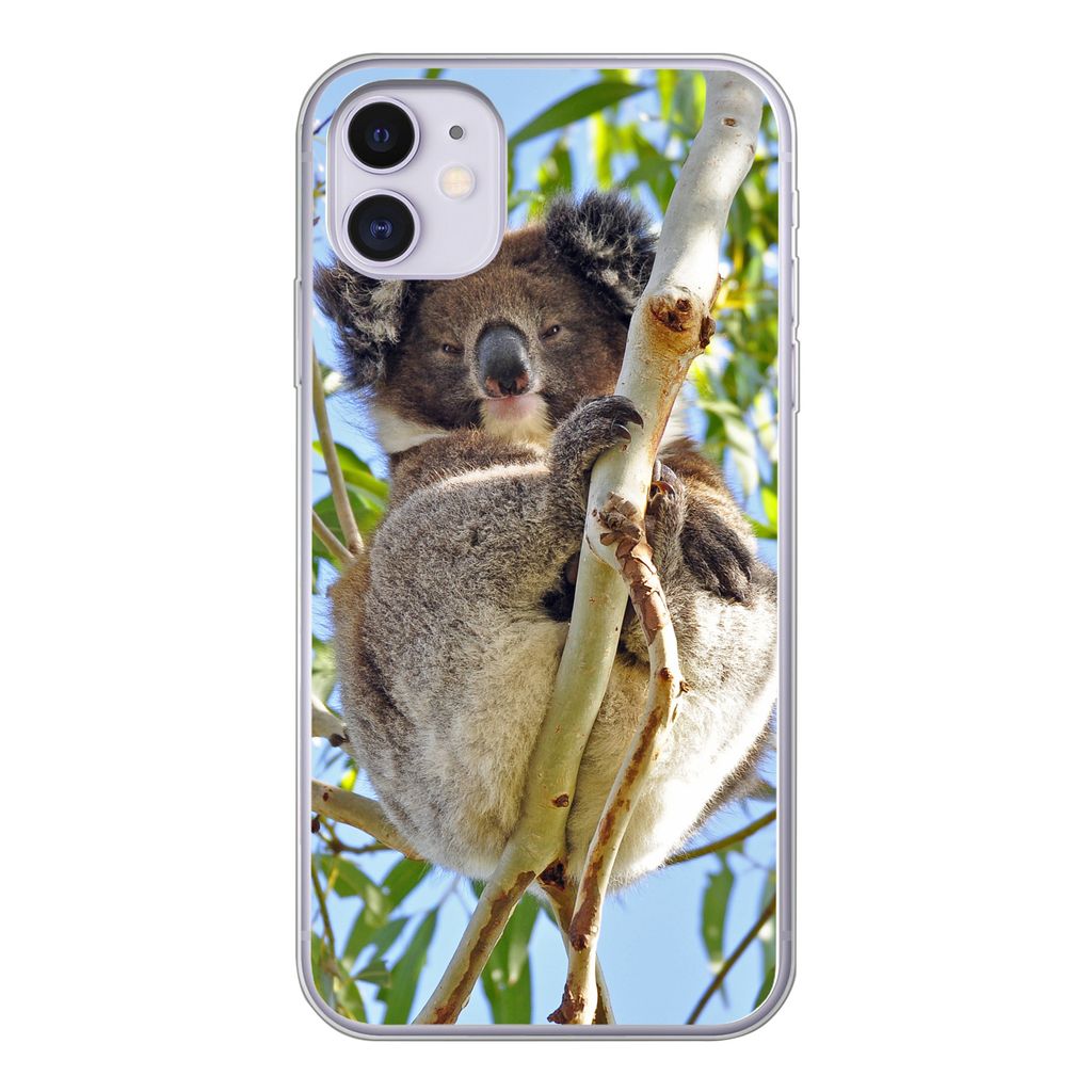 MuchoWow Handyhülle Schutzhülle Hülle für iPhone 11 Koala - Luft - Kinder - Jungen - Mädchen Silikon Softcase Handy Hülle - Handytasche