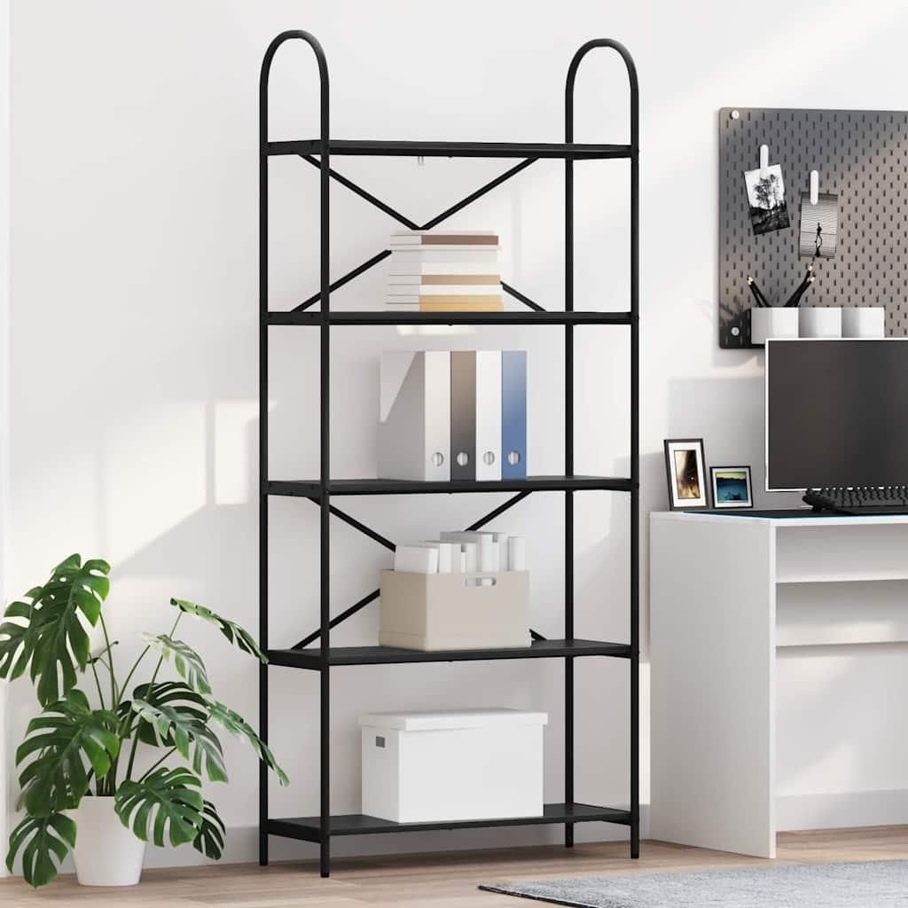 PUEAZU Bücherregal 5 Ebenen 80 x 30 x 183 cm Holzwerkstoff Produktbild 