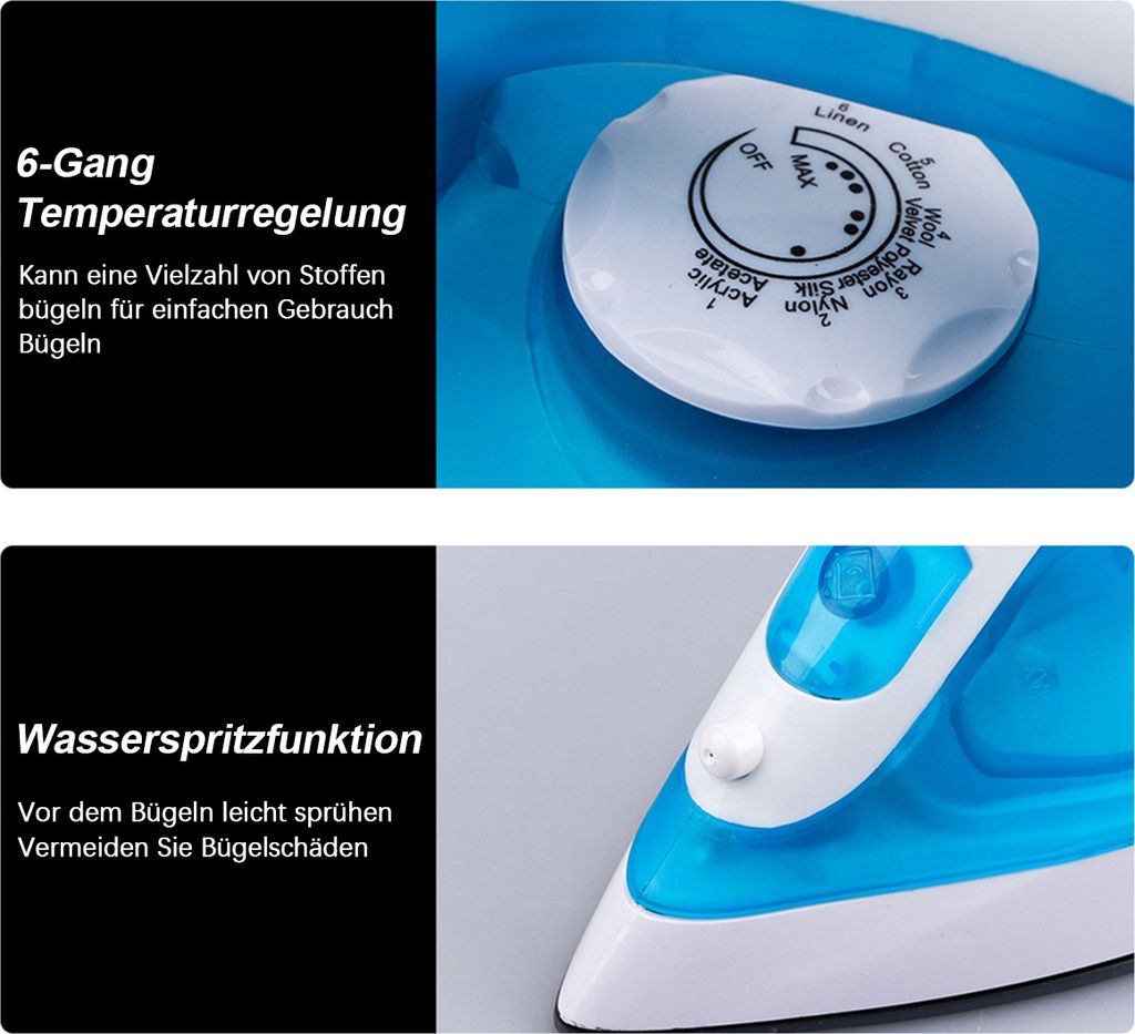 Produktbild von Becken Dampfbügeleisen, Vertikal, 1500 W, Tank 300 Ml, Inkl. 3 Bürsten, Automatische Abschaltung, 7435019