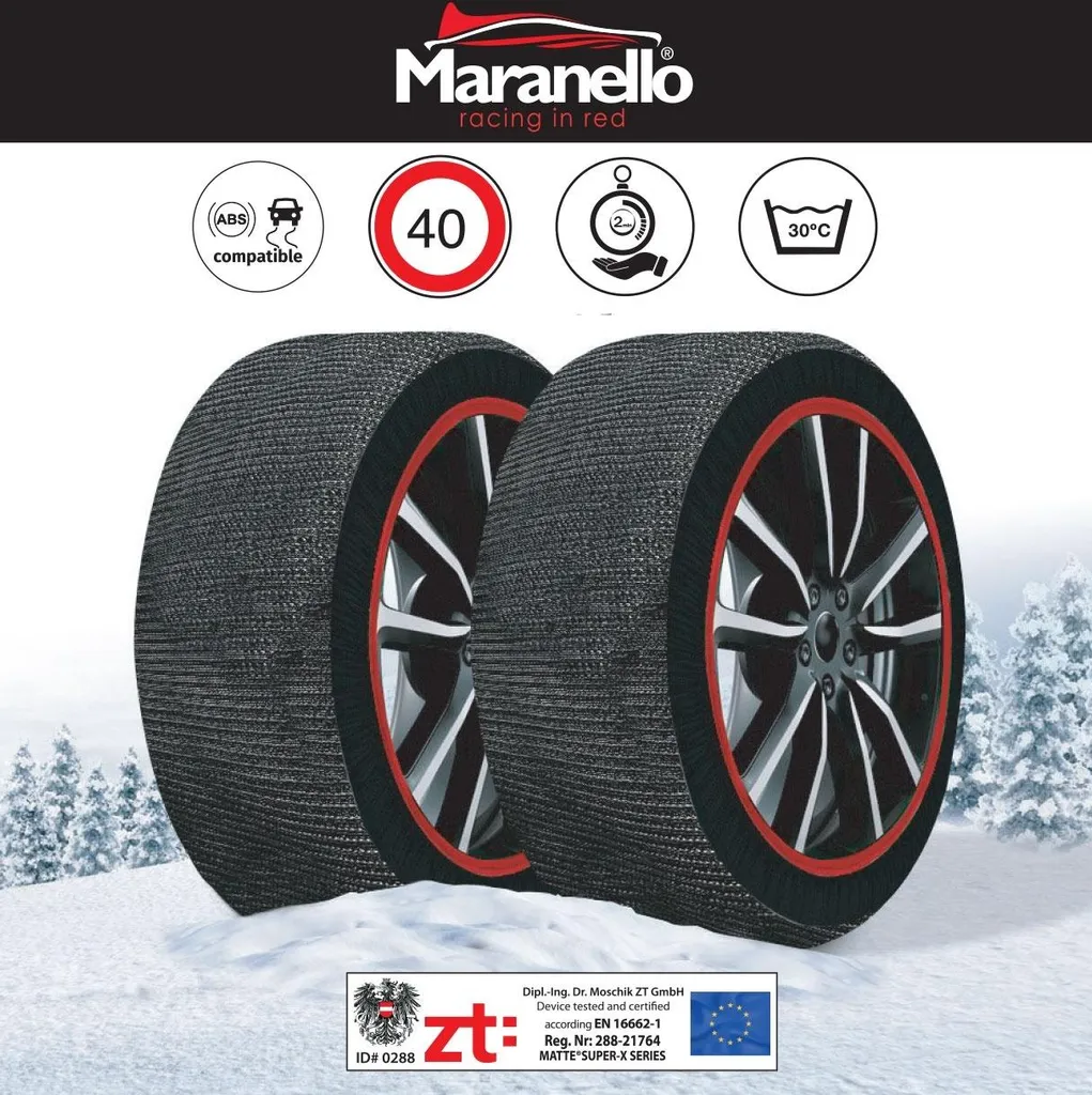 Maranello Calze da Neve 33X12.5 R15 Super X 3D Omologate Taglia 3XL - 8