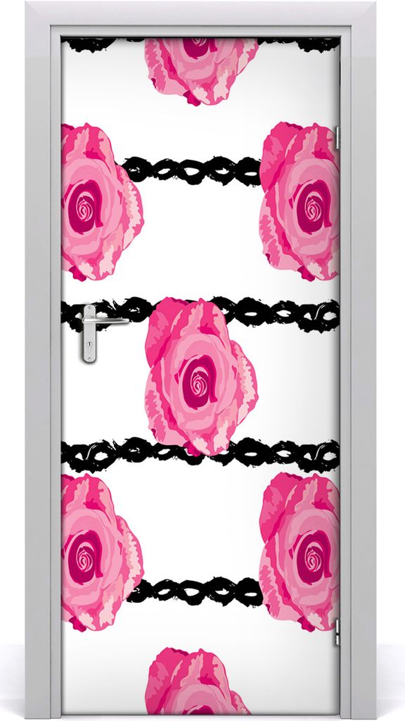 Tulup Türaufkleber 85x205 cm Dekorative Aufkleber Selbstklebend Wasserdichte Tapete Abnehmbar Schlafzimmer Wohnzimmer Wohnkultur - Roses Tapetenkl...
