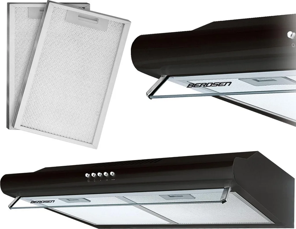 Berdsen BE-10-A ventilateur à filtre charbon noir sous meuble 60 cm