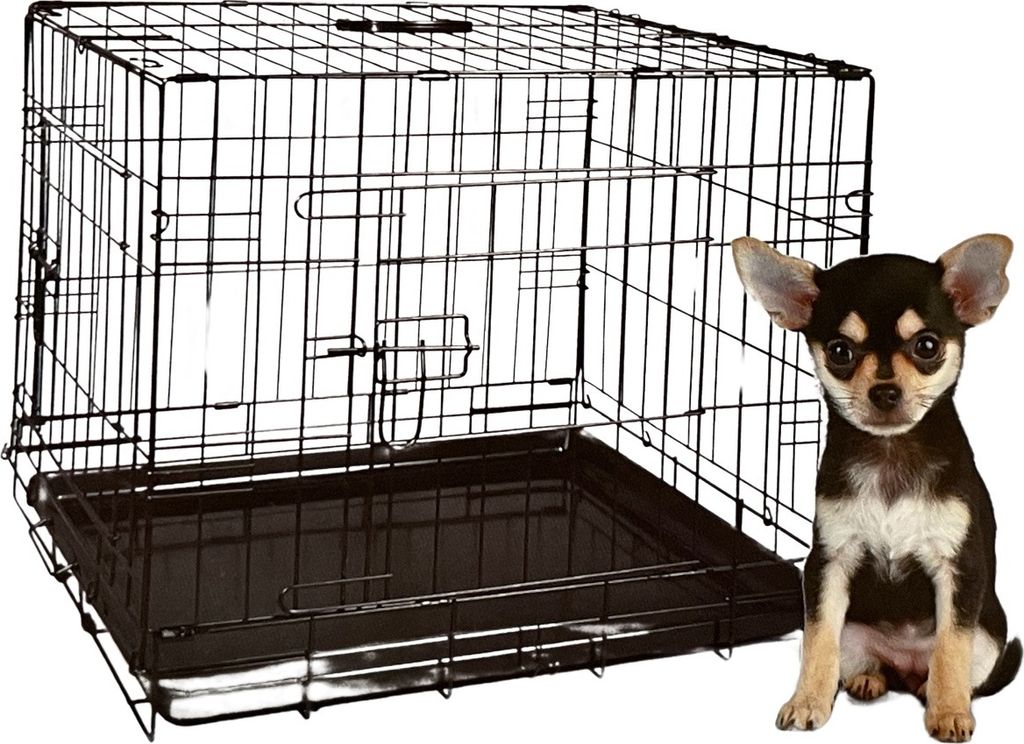 Hundekäfig 48cm Drahtkäfig Hund Transport Box Kleintier Käfig Gitterbox Haustier