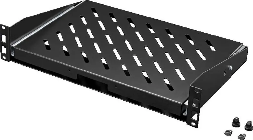Rittal Tablette de Rack 19 Pouces 2U Coulissante 350mm RAL9005 25kg