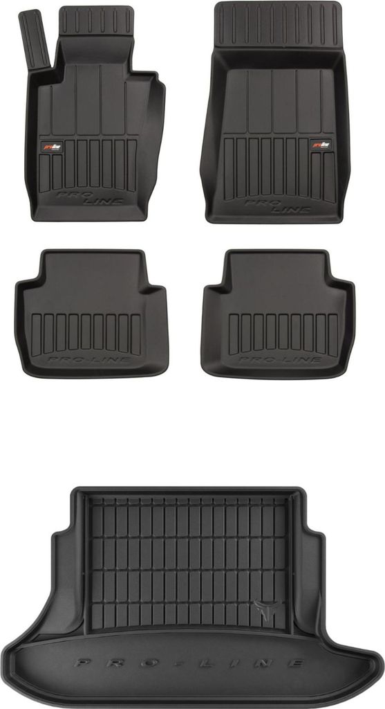 FROGUM Gummimatten Auto Fußmatten + Kofferraummatte für BMW 3er E46 1998-2005