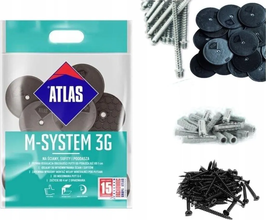 Plot de fixation réglable ATLAS M-SYSTEM 3G L50PP sans rail BA13