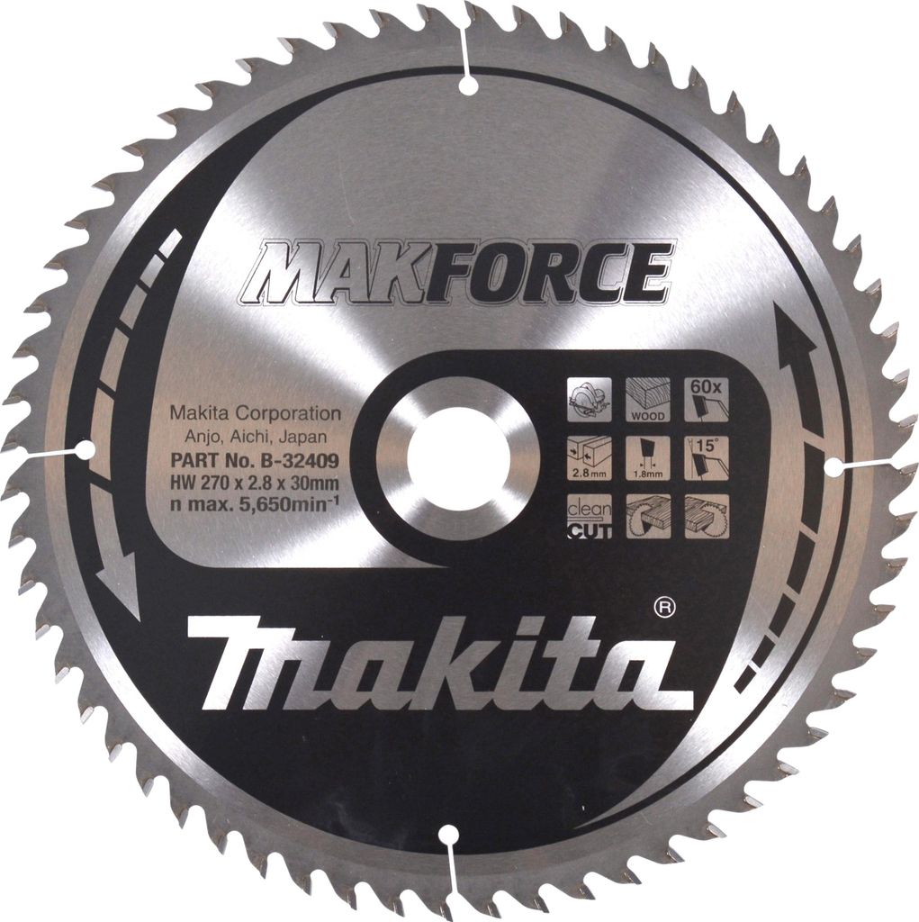 Makita Kreissägeblatt MAKFORCE 270/30 mm, 60 Zähne, 1,8 mm, Holz