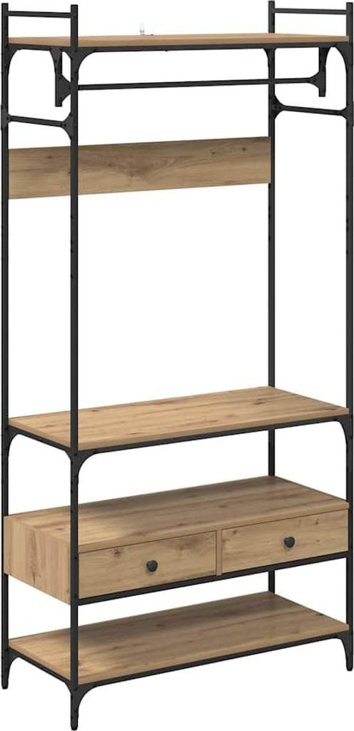 vidaXL Šatní skříň Artisan dub 89 x 39 x 184,5 cm Materiál Obrázek produktu 
