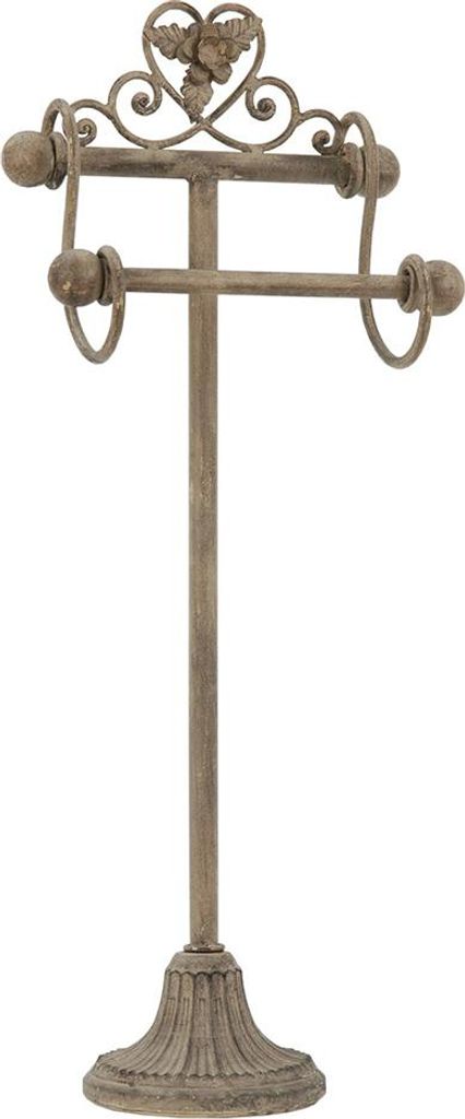Clayre & Eef WC-Rollenhalter 23x15x59 cm Beige Braun Eisen