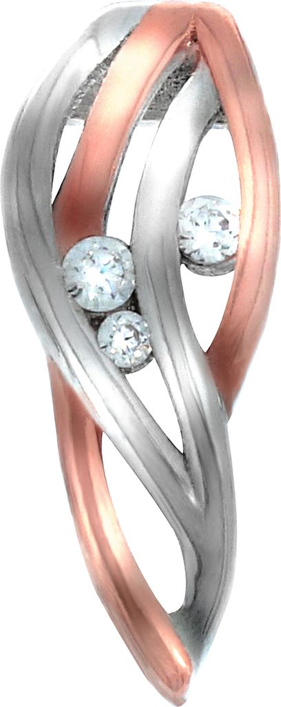 F Anhänger 925/- Sterling Silber 1,80cm rot Zirkonia 025240059