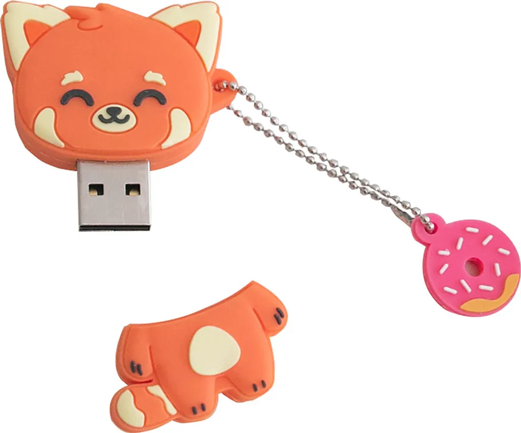 Clé USB 32 Go Panda Roux en Silicone Souple - USB 3.0 Ultra Rapide