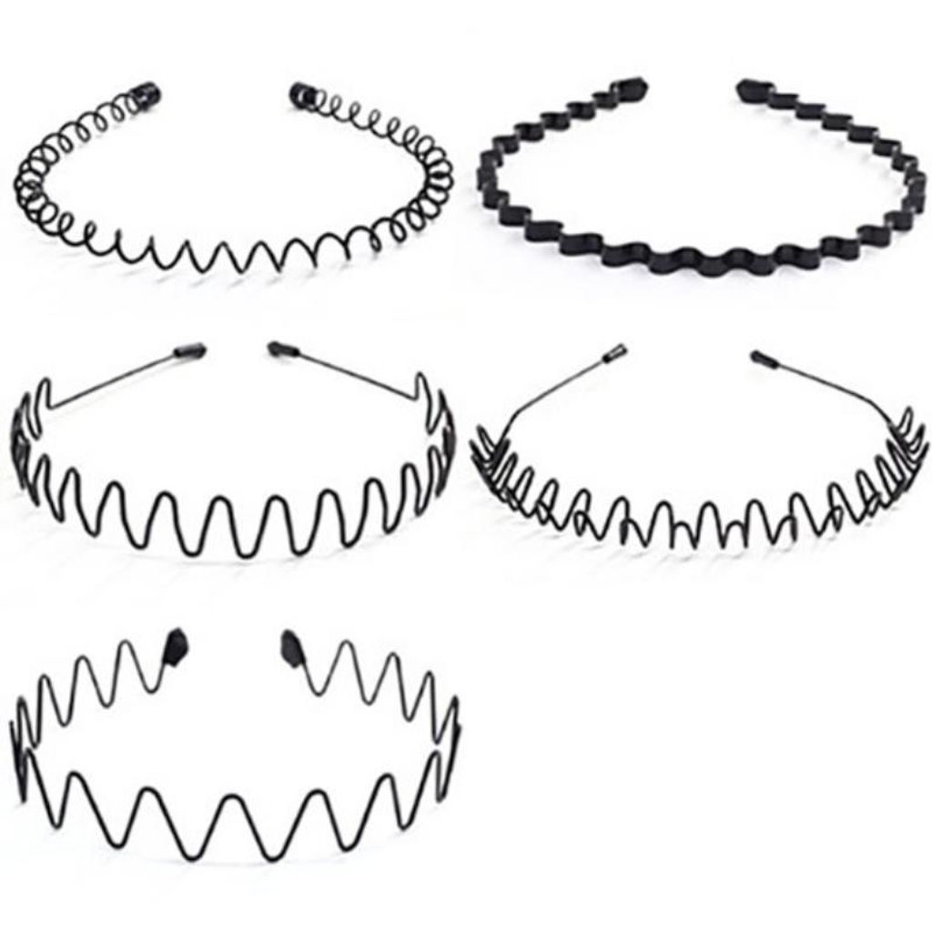 5-teiliges Set, Stirnband, Uni, Leichtgewicht, Sportband, Produktbild 