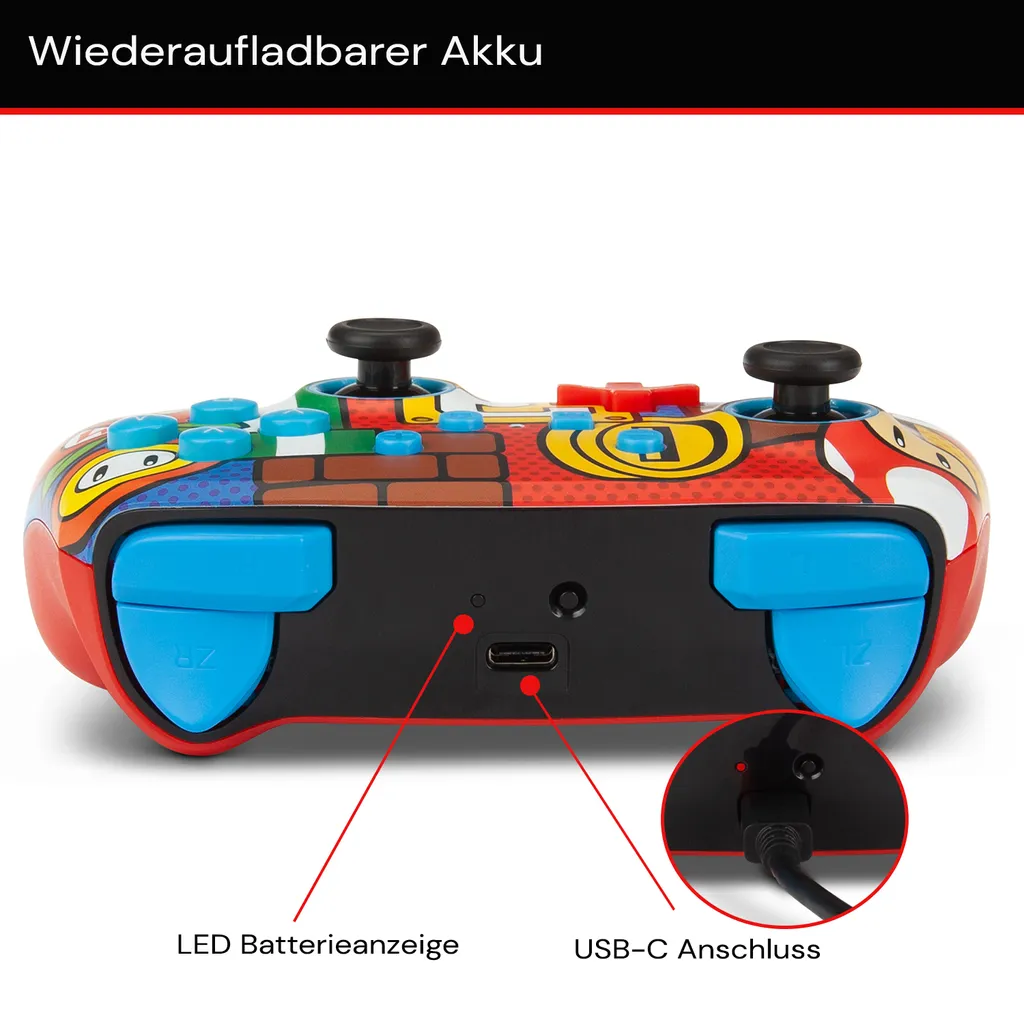Manette Switch sans fil PowerA Mario Pop avec Boutons Programmables - 5