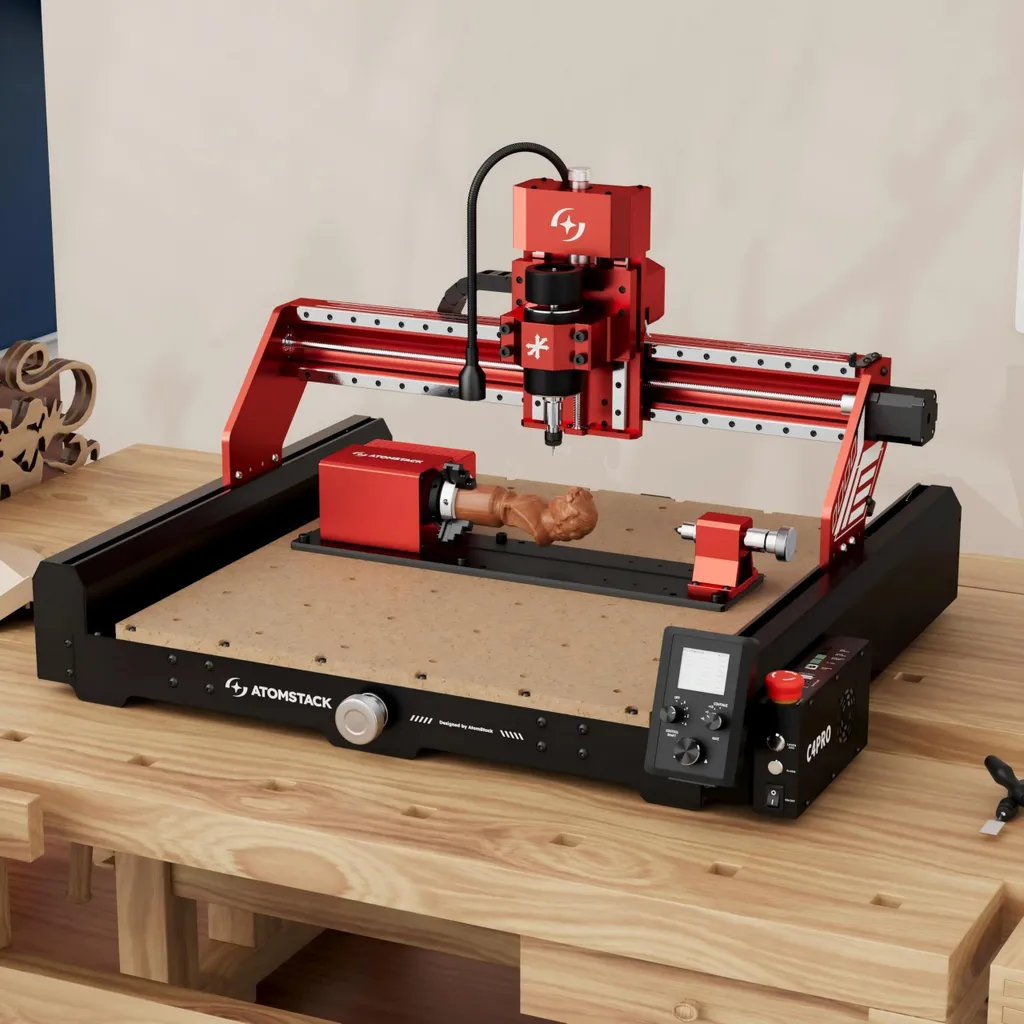 Axe Rotatif Précis ATOMSTACK RC1 pour Gravure 360° sur CNC C4 PRO - 8
