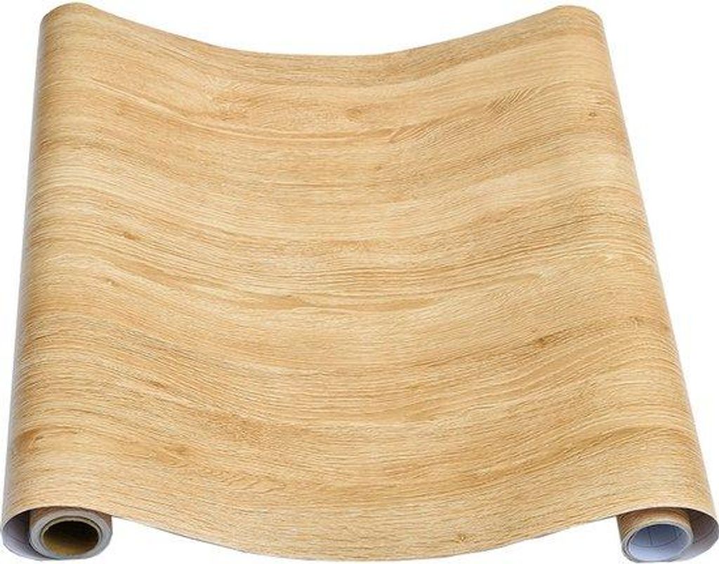 Selbstklebendes Eichenholz Kontaktpapier – Wasserfestes Holzschalenkleber – Hellbraun – 40x300cm – Für Arbeitsplatten, Schränke, Wände u...
