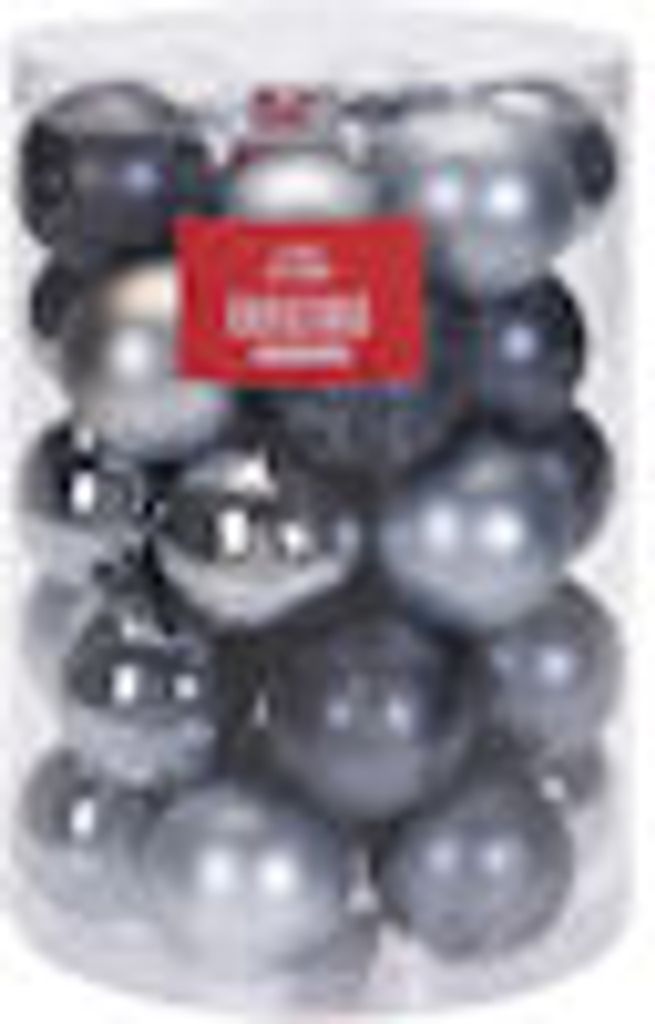 Weihnachtskugeln 70mm in Plastikbox - 33 Stück - Farbe: Produktbild 