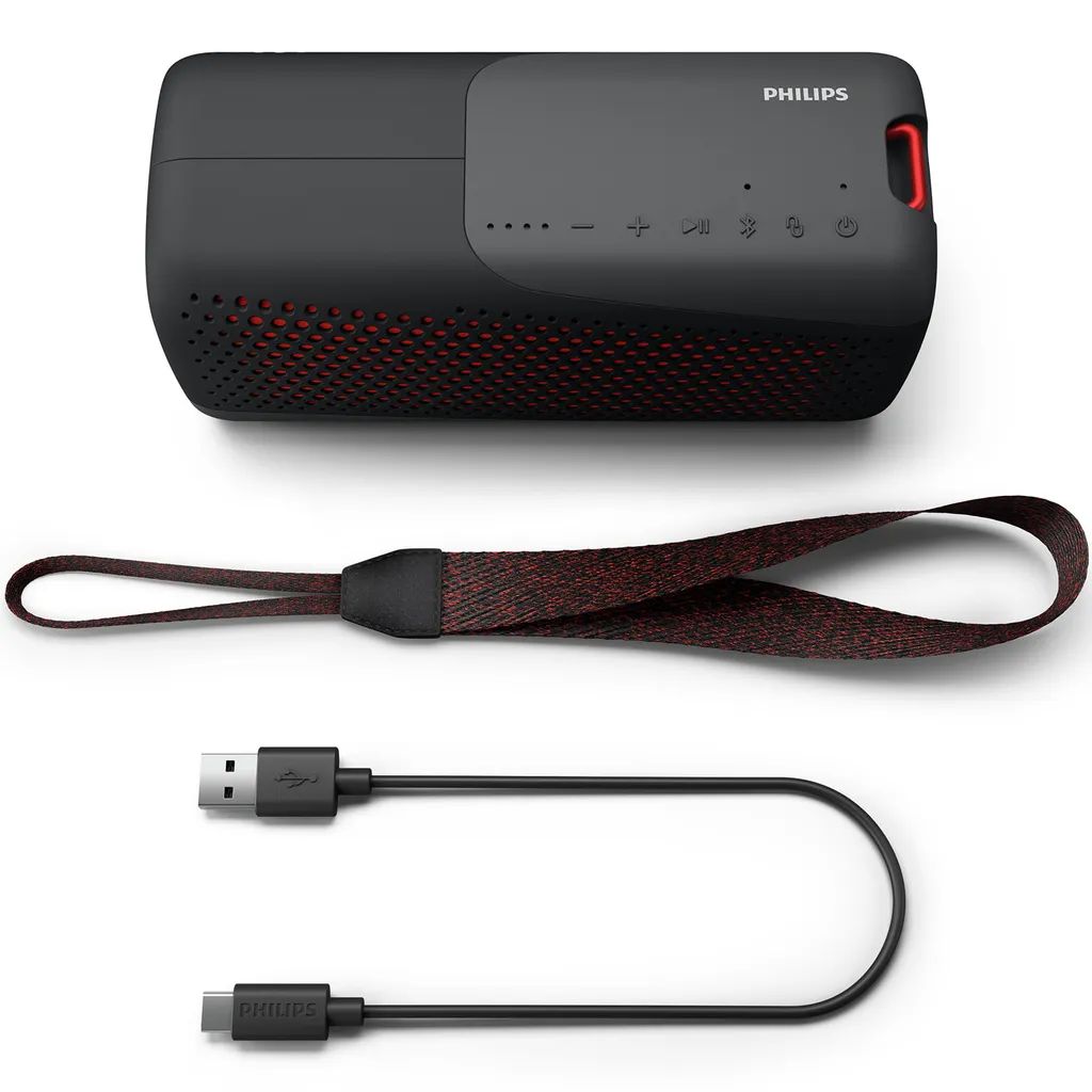 Philips TAS4807B/00 Noir : Enceinte Bluetooth Sportive Robuste et Puissante