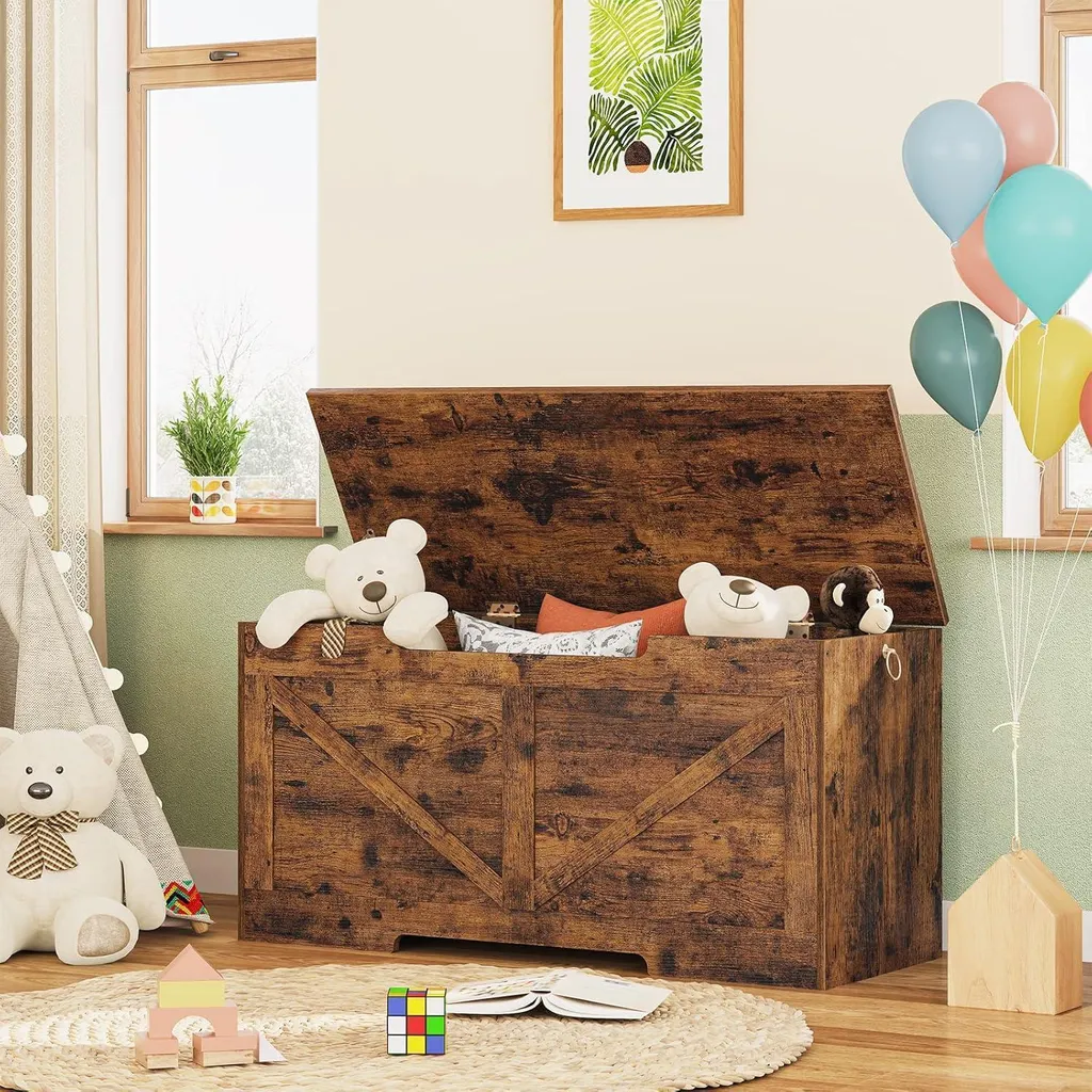 Banc à Chaussures et Coffre de Rangement pour Entrée Brun Foncé 100cm - 3