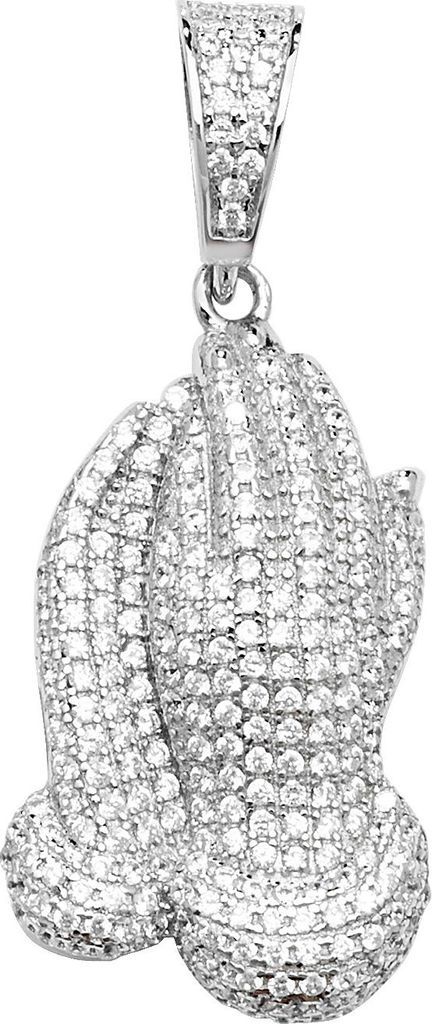 Moderner 925 Sterling Silber Damen - Anhänger mit Zirkonia - 40mm*15mm, 6 Gramm; TRS24025