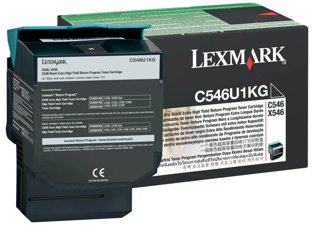 Cartuccia Toner Lexmark C546U1KG Originale Nero - Resa 8K