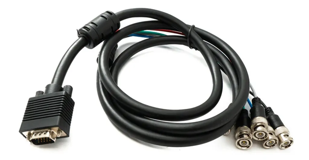 Cavo Adattatore VGA a 5 BNC Maschio 1.8m SYSTEM-S | Segnale Coassiale RGBHV