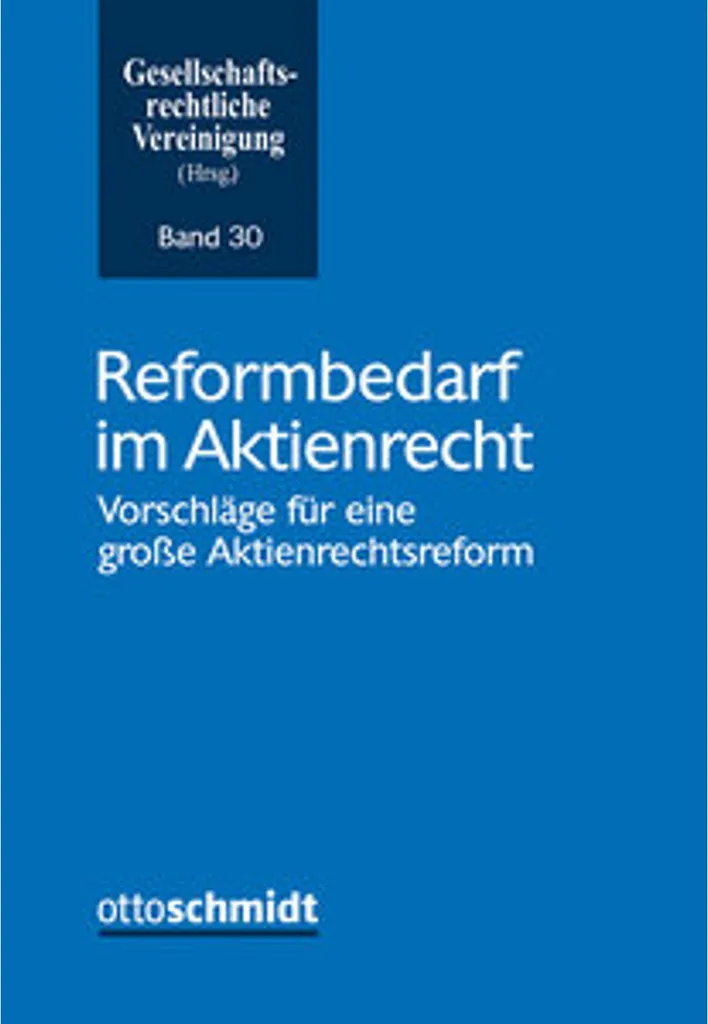 Réforme du droit des sociétés en Allemagne : ouvrage juridique expert