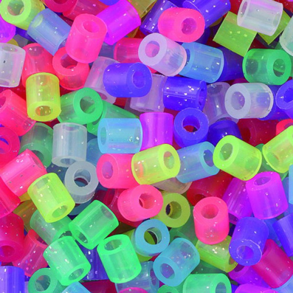 Nabbi Bügelperlen Ø 5mm, 20.000 Stk., Glitter Mix