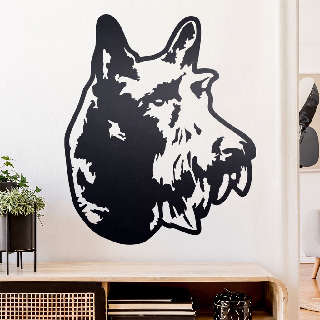 scottish terrier Hund Wandtattoo Wandaufkleber Wall Sticker - Dekoration, Küche, Wohnzimmer, Schlafzimmer, Badezimmer
