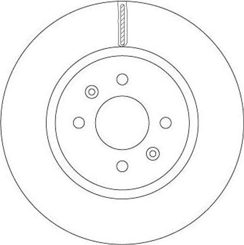 TRW DF6842 Bremsscheibe OE 51712C8500 kompatibel mit i20, Rio