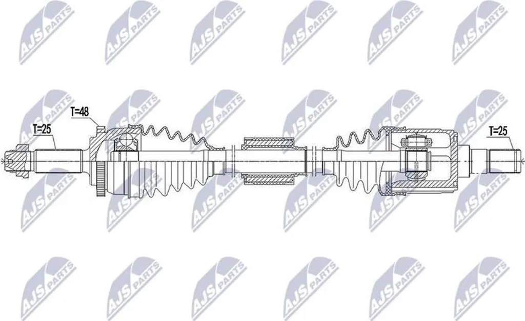 Arbre de Transmission NTY NPW-HY-555 pour i20 OE 49500C800 de Qualité