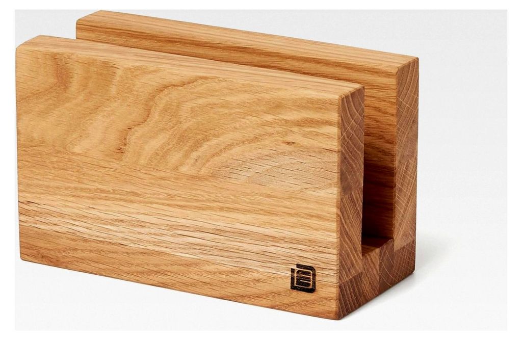 Schneidebretthalter für ein Schneidebrett aus Eiche | Größe 15 x 9 x 9 cm BHT | Handarbeit aus der Ukraine | Holzgeschenk | Einsatz für Schneid...