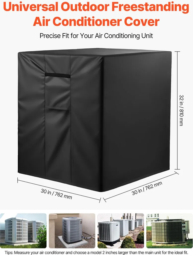 Housse climatiseur extérieur trois couches et ajustement universel - 2