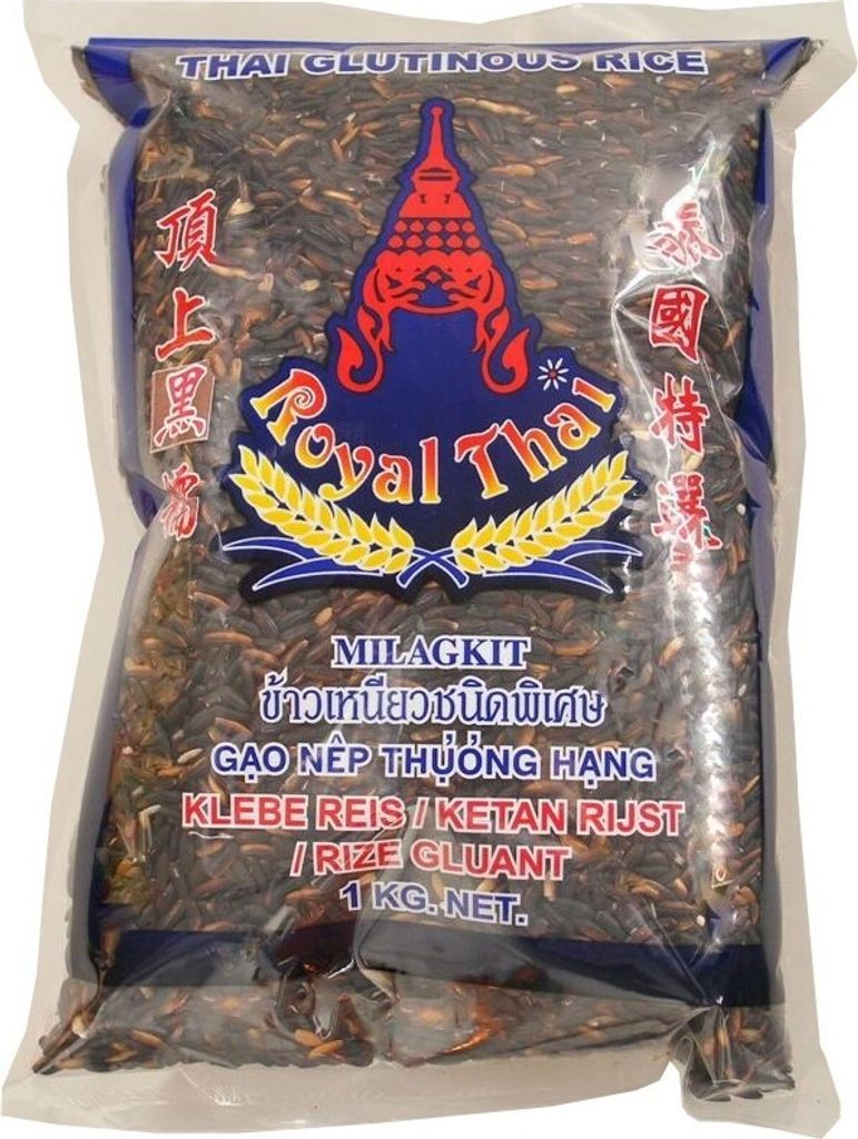 ROYAL THAI Schwarzer Klebreis 1kg | Klebe Reis | Klebereis Produktbild 