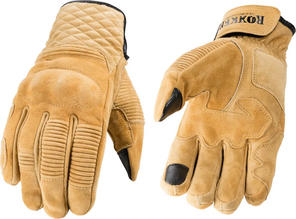 Gants moto Rokker Tucson Rough sable XL en cuir de cerf authentique