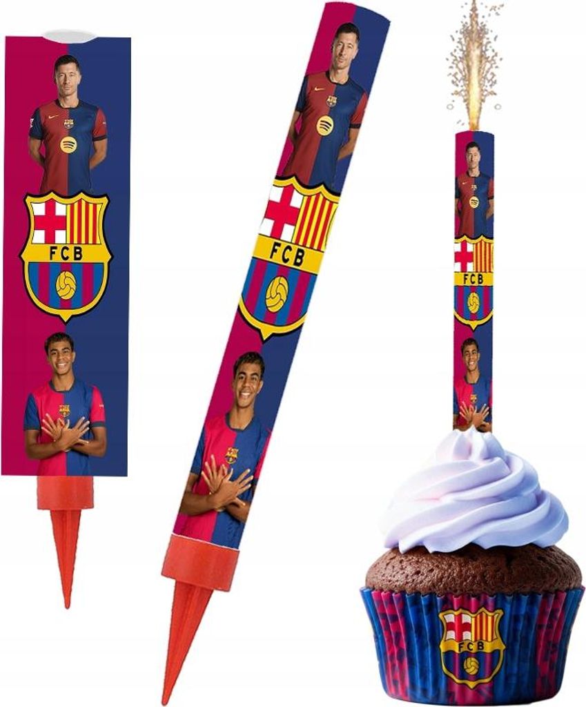 FOUNTAIN Cake Flare FC BARCELONA Fußball Sport Geburtstag 18cm