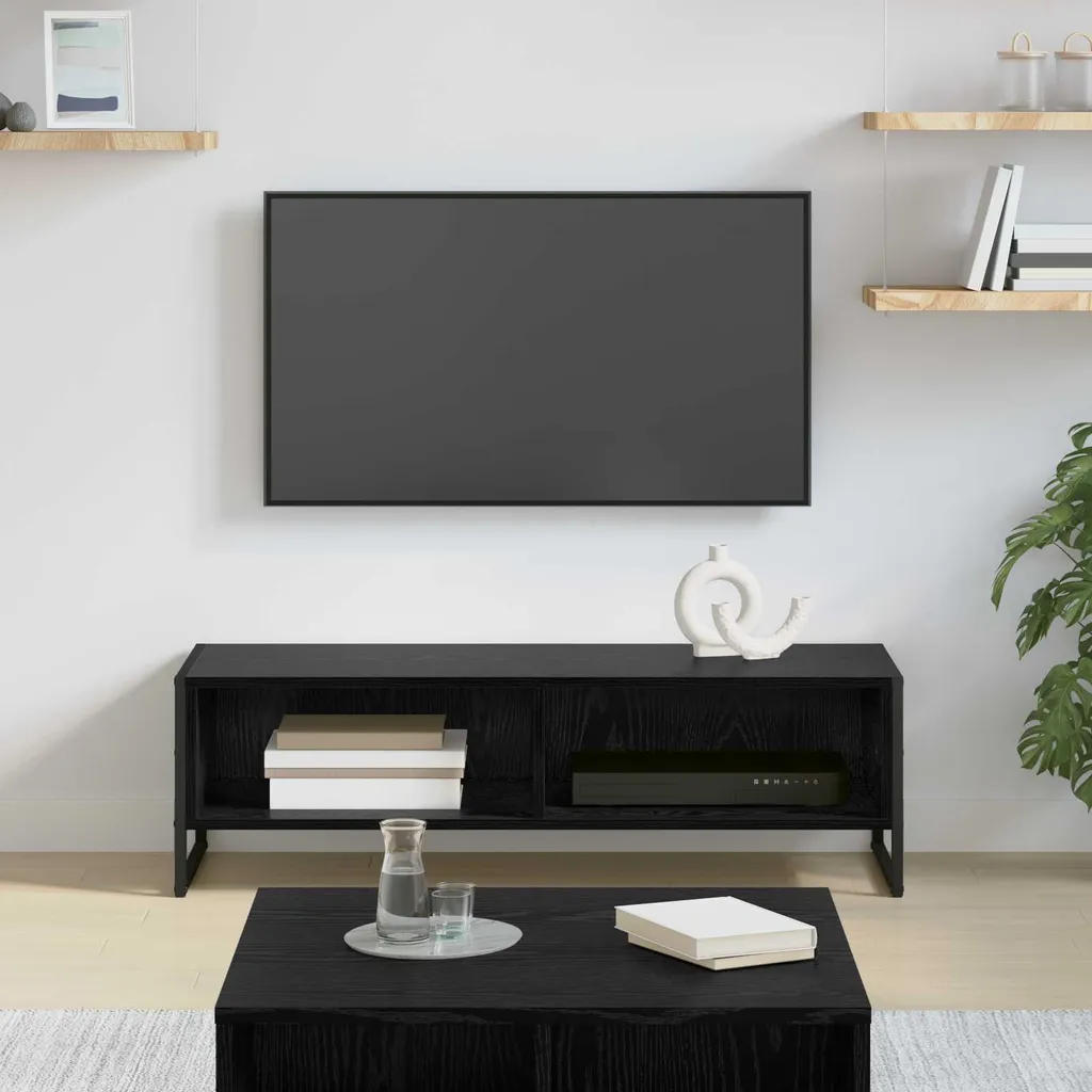 Maison Exclusive - Mobile TV effetto rovere nero 100 x 36,5 x 30,5 cm