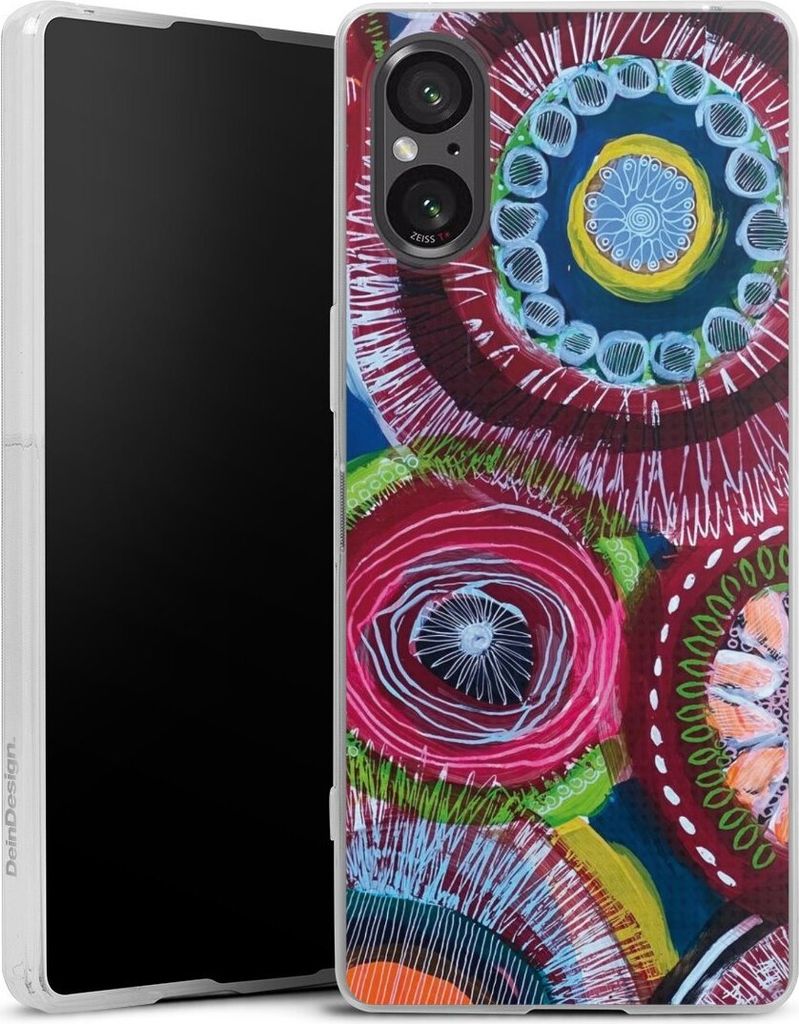 DeinDesign Slim Hülle für Sony Xperia 5 V Silikon Case Ultra Dünn Handyhülle Farbe Malerei bunt