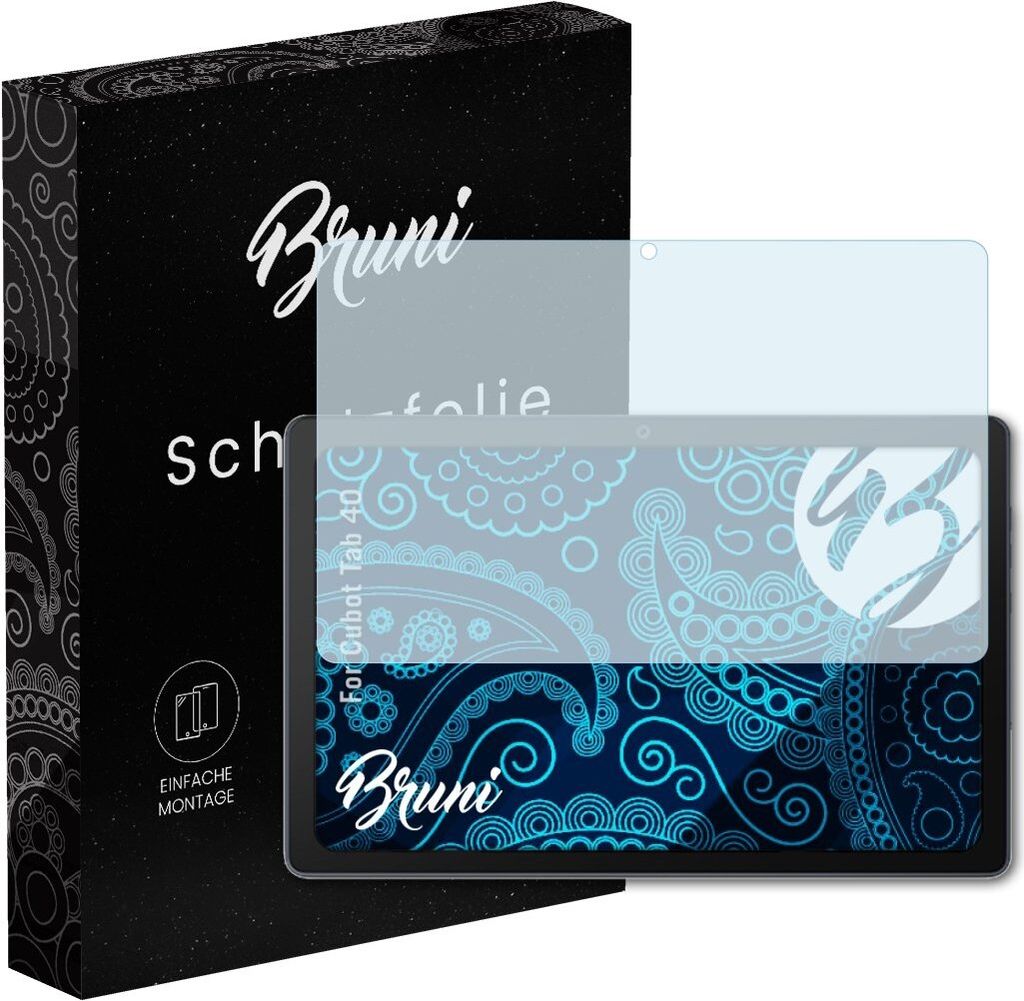 Bruni Basics-Clear 2x Schutzfolie kompatibel mit Cubot Tab 40 Folie