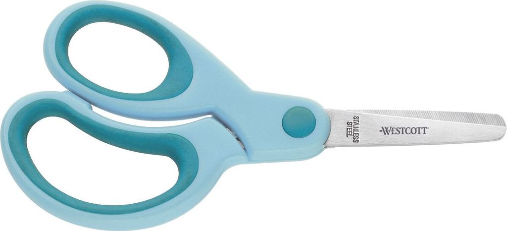 WESTCOTT E-20586 00 Bastelschere - 13 cm, rund, türkis, Produktbild 