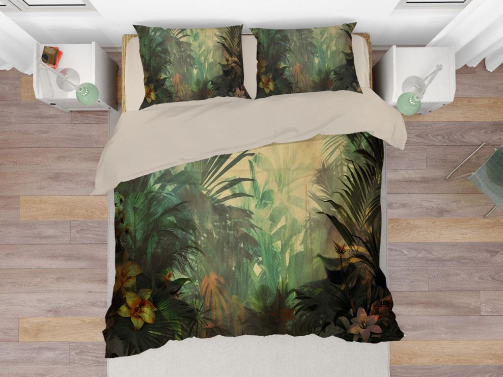 Moderne 3D-Bettwäsche 140x200, 70x90 Dschungel