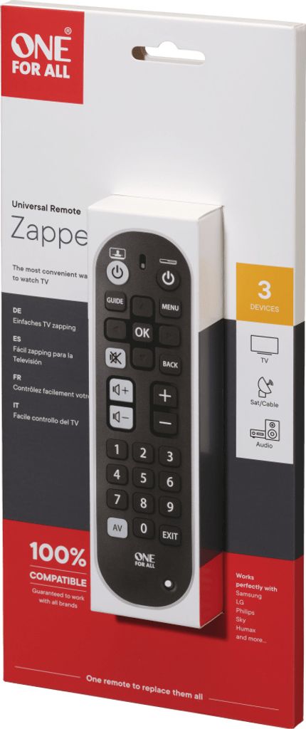One for All Zapper Numbers Universalfernbedienung  URC 6820 Produktbild 