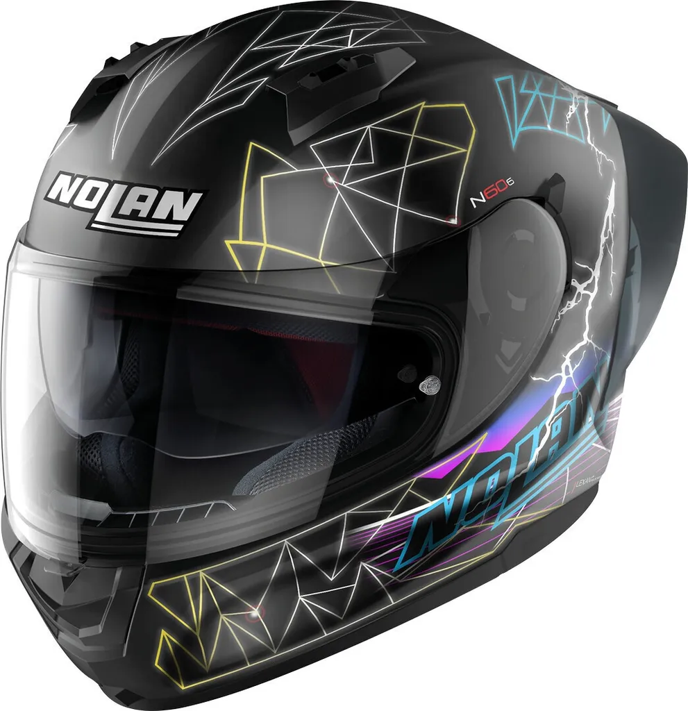 Casque Moto Homologué Nolan N60-6 Sport Anti-Buée Noir Mat en XL