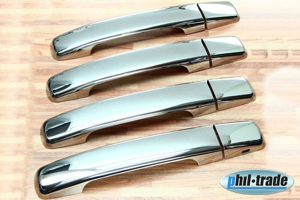 Maniglie cromate in acciaio inox 4 porte per Nissan Navara Immagine del prodotto 