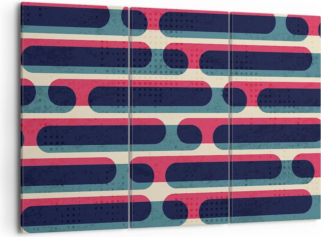 Bild auf Leinwand - Leinwandbild - 3 Teile - Abstraktion Muster Modern - 105x70cm - Wand Bild - Wanddeko - Wandbilder - Leinwanddruck - Bilder - Wa...