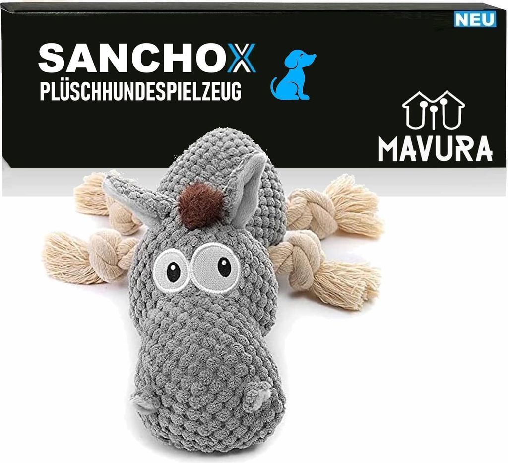 SANCHOX Plüsch-Hundespielzeug Esel Spielzeug Stofftier Kuscheltier mit Seilen