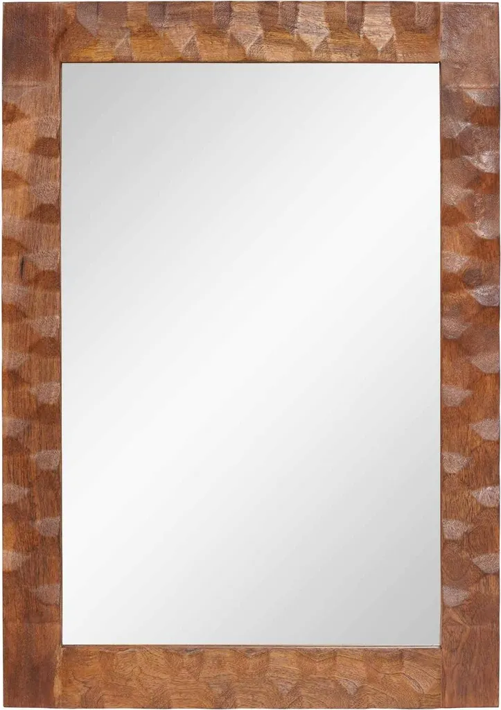 Specchio Decorativo vidaXL Acacia Marrone | Fascino Etnico per Bagno