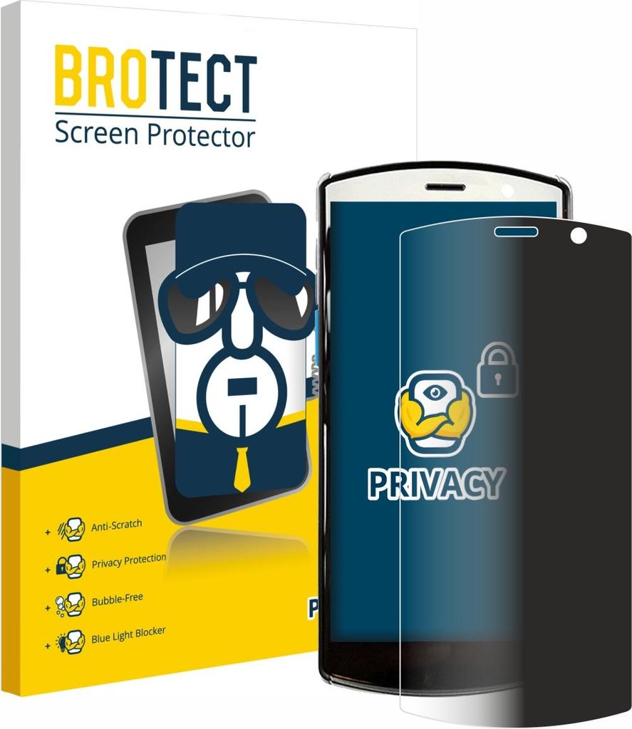 BROTECT Sichtschutzfolie für Unitech EA510 Anti-Spy Privacy Sichtschutz Blickschutz Folie Blaulicht-Schutz