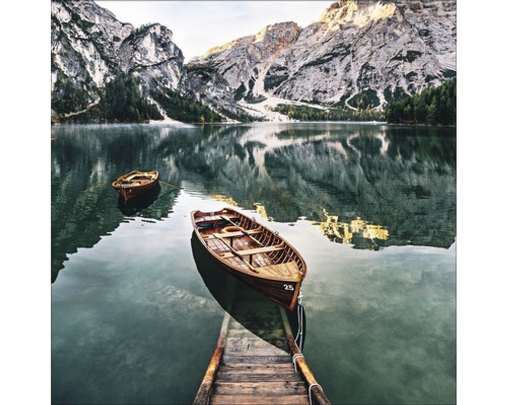 Glasbild Wildsee III 50x50 cm