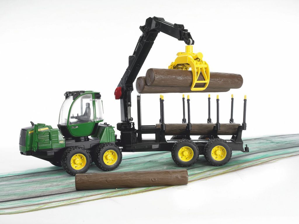 Bruder 02133 - John Deere 1210E bagr s drapákem na dřevo, Obrázek produktu 10